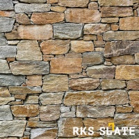 Натуральный камень для фасада RKS SLATE Multi Quartz Strips
