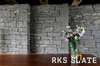 Натуральный камень для фасада RKS SLATE Sesame Grey Quartz Strips
