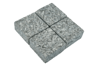 Гранитная брусчатка RKS SLATE Grey Pearl, пиленая 100х100 мм на дорожке | Купить гранитную брусчатку в Йошкар-Оле | Мощение, ландшафтный дизайн