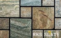 Кварцитовая брусчатка RKS SLATE, варианты цветов и фактур