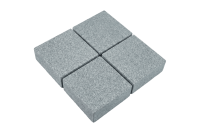 Гранитная брусчатка RKS SLATE Сильвер Пёрл (Silver Pearl), пиленая 100х100 мм на дорожке | Купить гранитную брусчатку в Йошкар-Оле | Мощение, ландшафтный дизайн