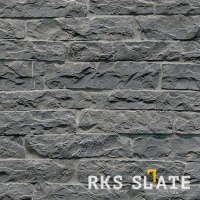 Натуральный камень для фасада RKS SLATE Chittor Black Limestone Strips